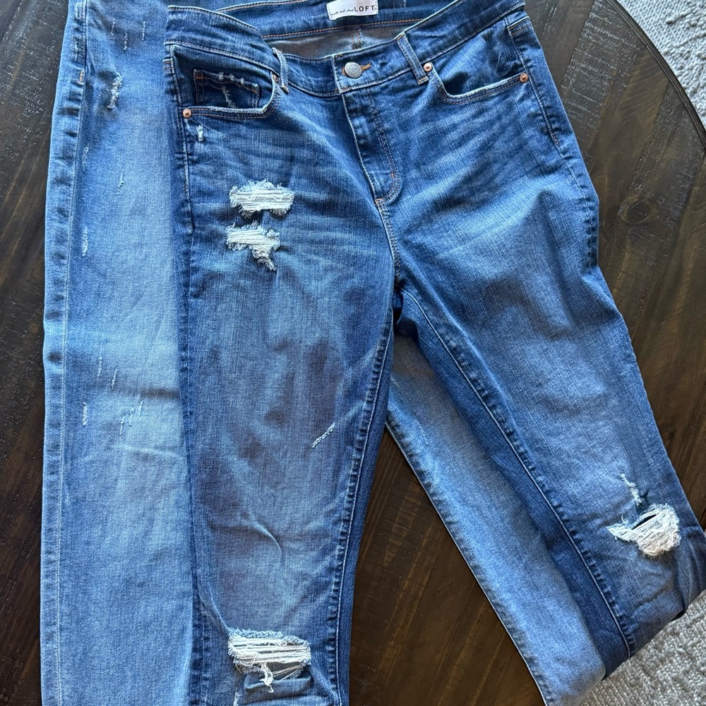 LOFT High Rise Skinny Jeans (2 PAIR)